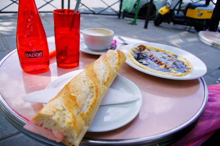 Jambon burre and chocolate crêpe | Paris